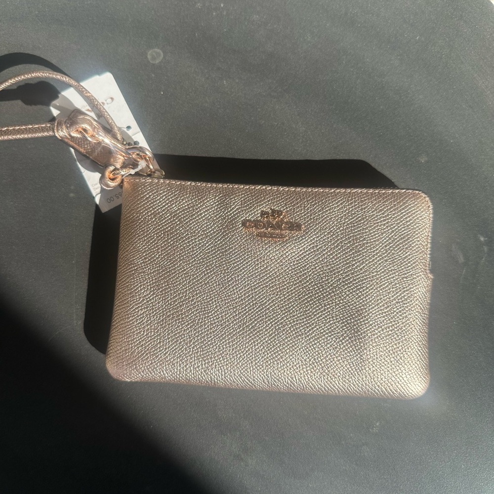 Coach Gold Wristlet NWT